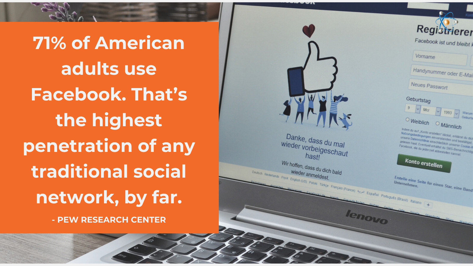 facebook statistics from the pew research center to understand the best social networks for  b2b