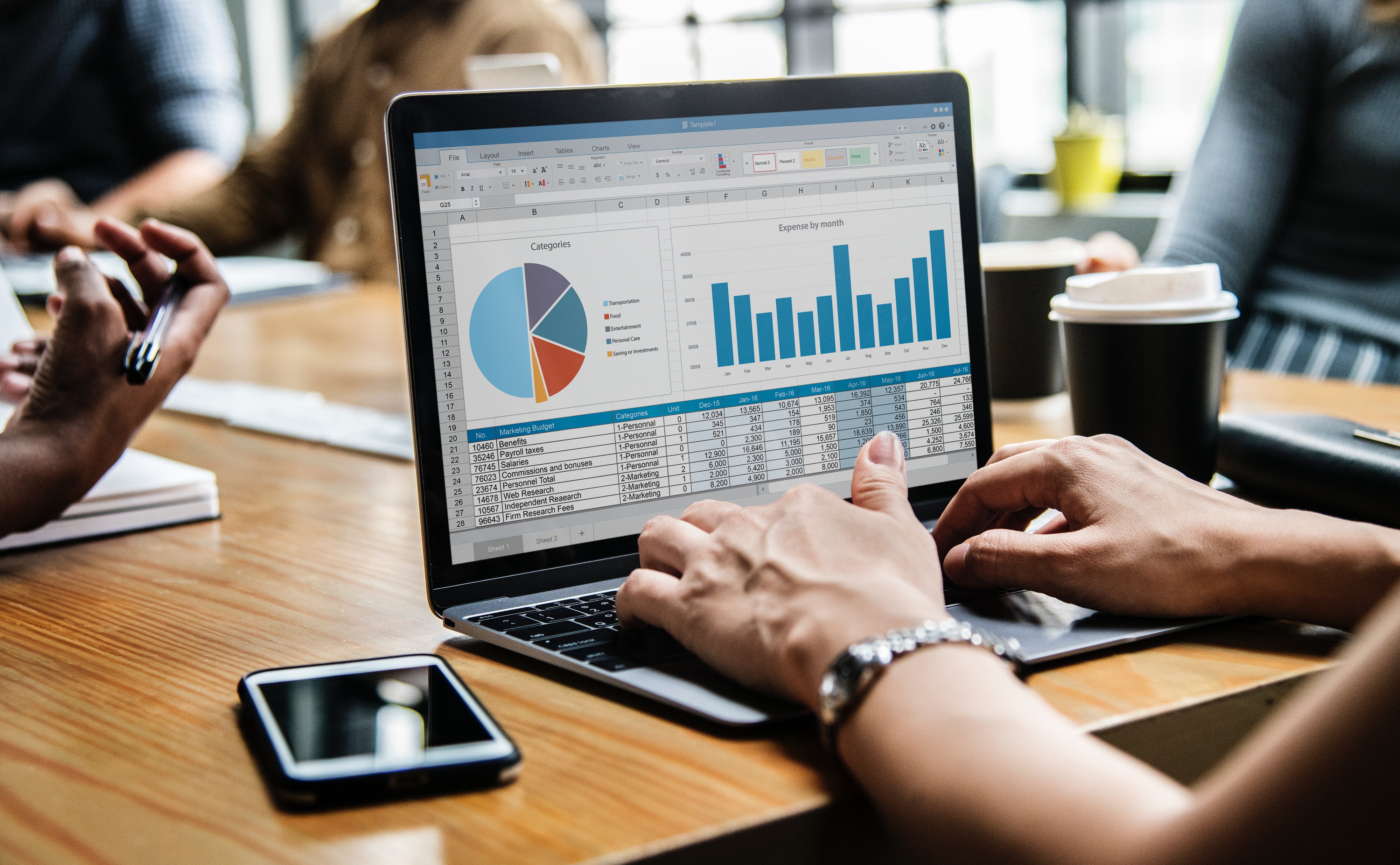 Computer dashboard stock photo