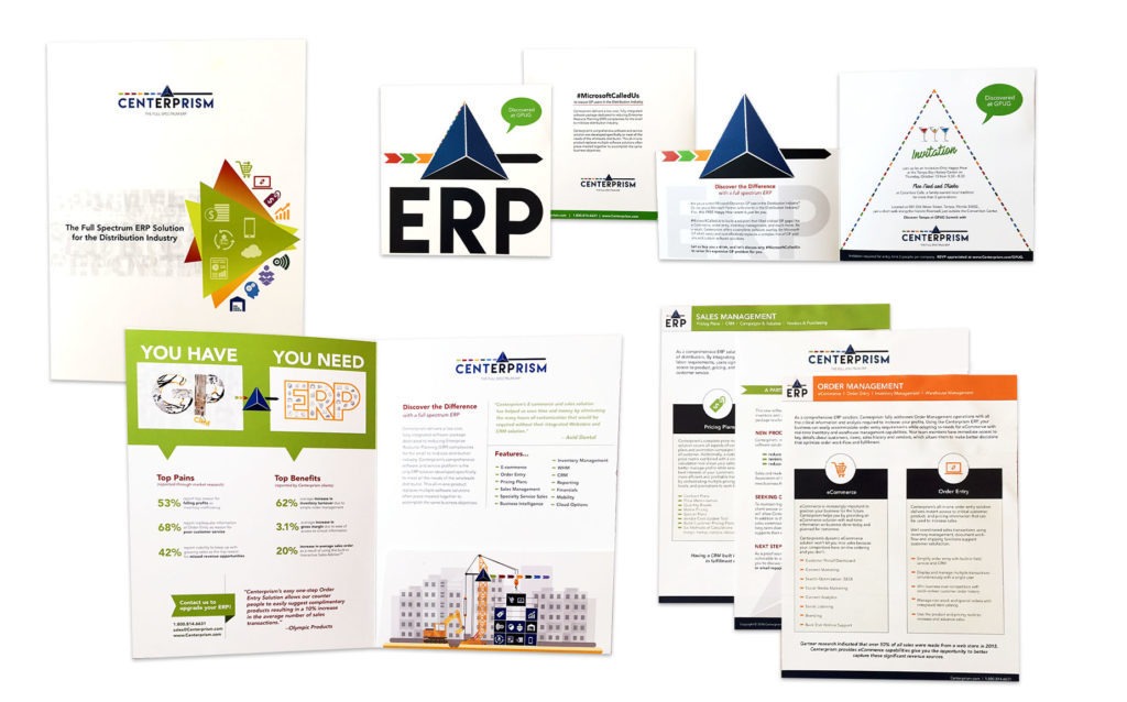 Sales materials and sales collateral examples