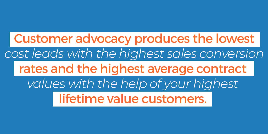 lower the cost of leads with customer advocacy