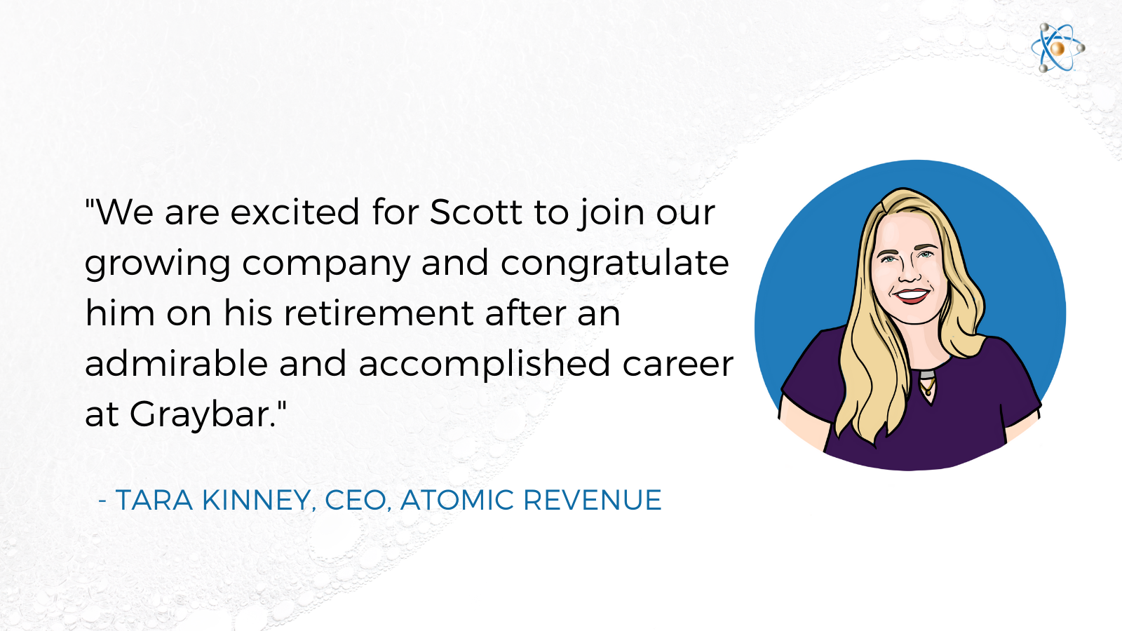 scott sinning joins atomic revenue tara kinney quote graybar